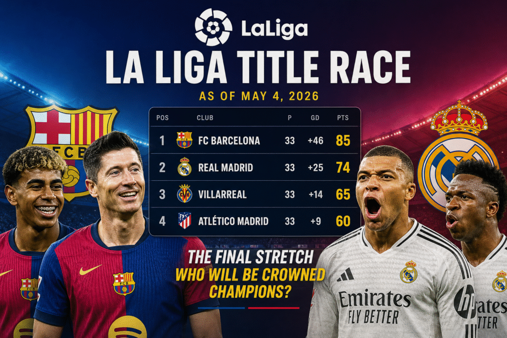 LaLiga Title Race 2025/2026: Barcelona Close in on Glory as of May 4, 2026